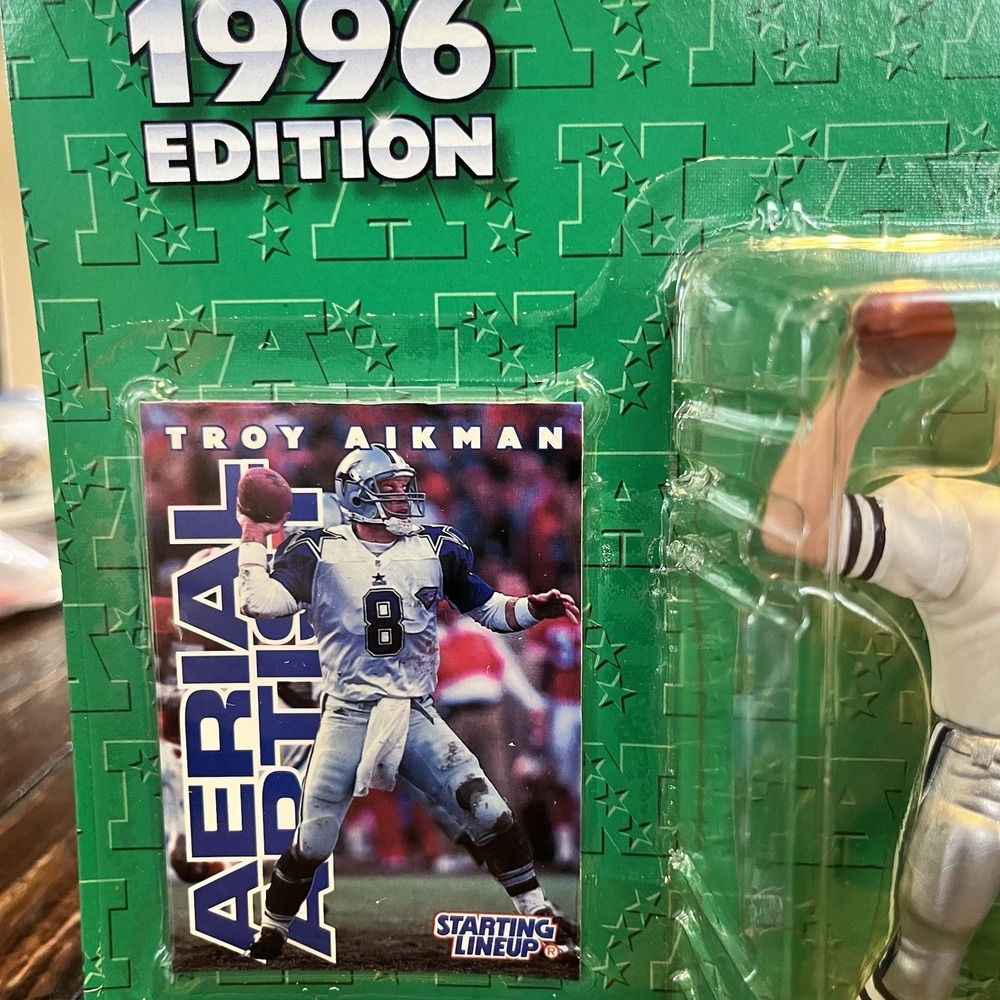 Vintage 1996 Troy Aikman Dallas Cowboys Starting Lineup Figure New Sealed - Picture 3 of 4